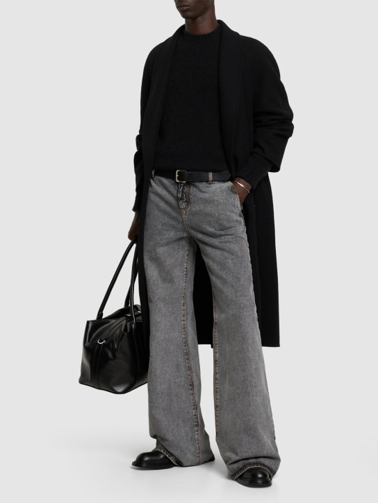 Etro: Flared faded denim jeans - Grey - men_1 | Luisa Via Roma