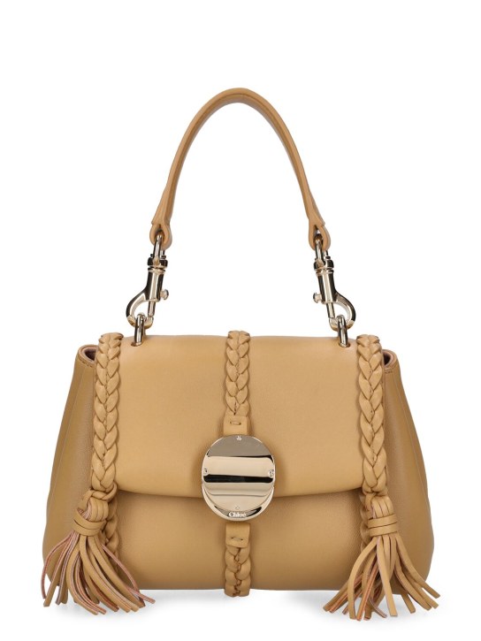 Chloé: Small Penelope leather top handle bag - Creamy Brown - women_0 | Luisa Via Roma