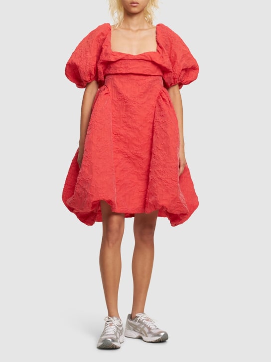 Cecilie Bahnsen: Sidra cotton blend puff sleeve minidress - women_1 | Luisa Via Roma