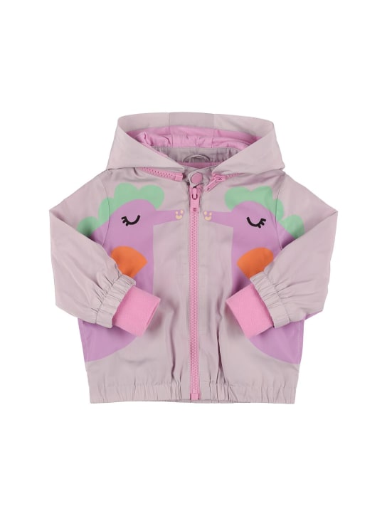 Stella Mccartney Kids: Recycled nylon printed jacket - Pink - kids-girls_0 | Luisa Via Roma