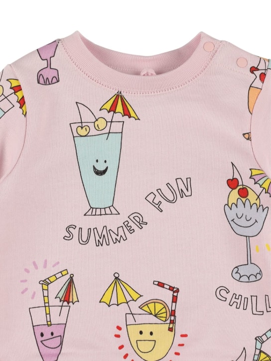 Stella Mccartney Kids: Set of organic cotton sweatshirt & pants - Pink/Multi - kids-girls_1 | Luisa Via Roma