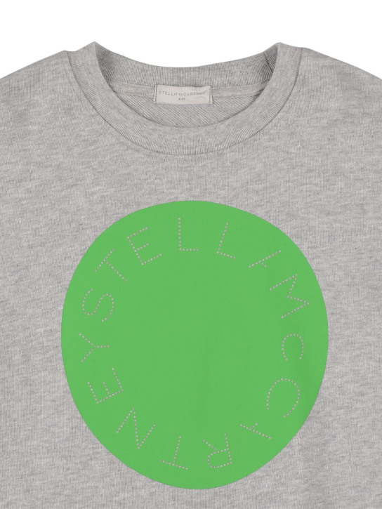 Stella Mccartney Kids: Sweat-shirt & short en coton biologique - Gris - kids-boys_1 | Luisa Via Roma