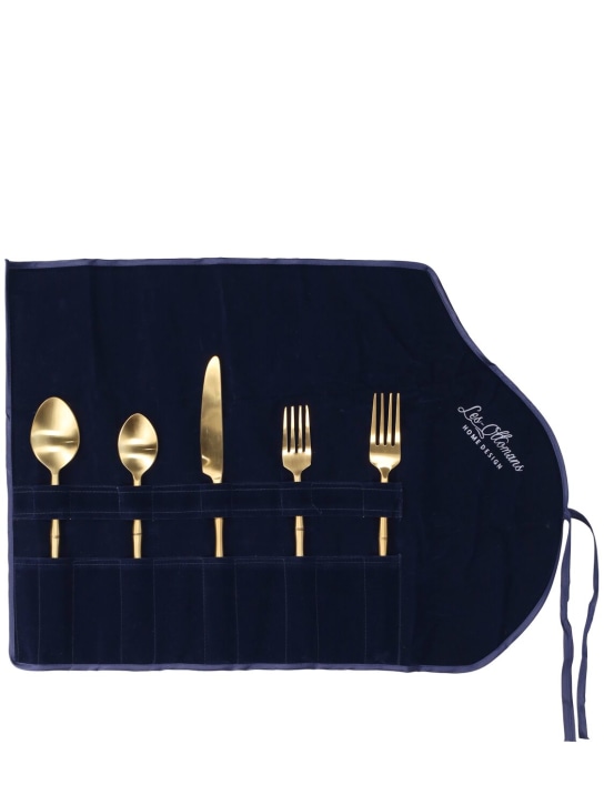 Les Ottomans: Gold Bamboo cutlery set - Gold - ecraft_1 | Luisa Via Roma
