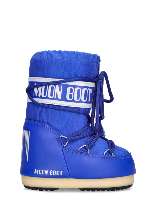 Moon Boot: Après-skis hauts en nylon Icon - Bleu - kids-boys_0 | Luisa Via Roma