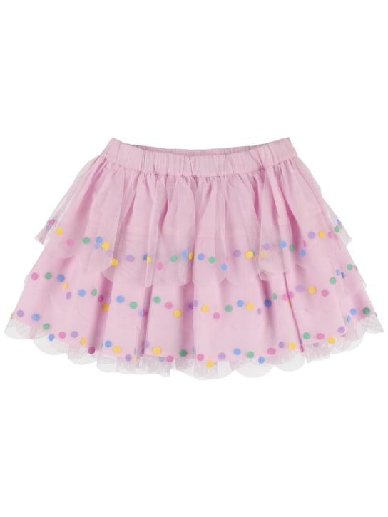 Stella Mccartney Kids: Embroidered tulle mini skirt - Pink - kids-girls_0 | Luisa Via Roma