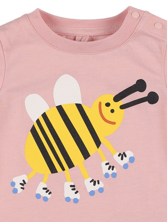 Stella Mccartney Kids: T-shirt en jersey de coton biologique imprimé - Rose - kids-girls_1 | Luisa Via Roma
