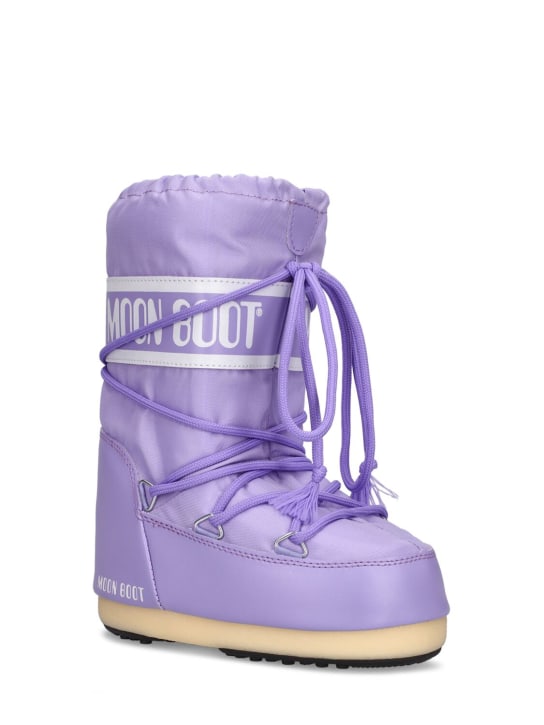 Moon Boot: Icon tall nylon snow boots - Light Purple - kids-girls_1 | Luisa Via Roma