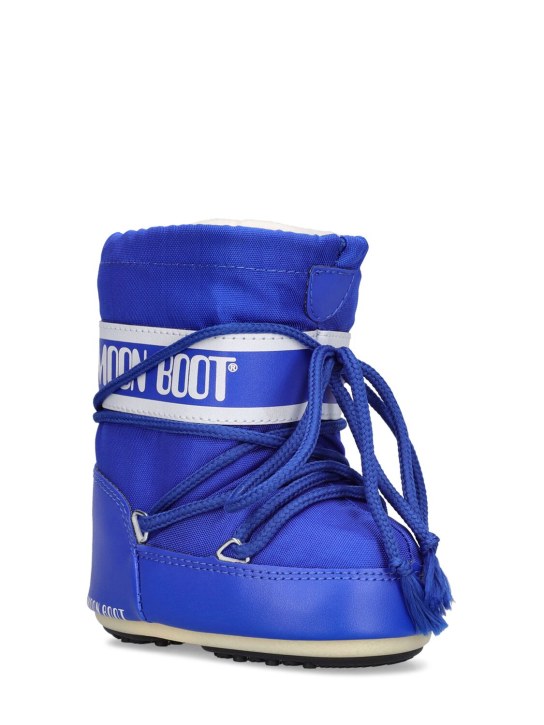 Moon Boot: Icon nylon ankle snow boots - Blue - kids-boys_1 | Luisa Via Roma