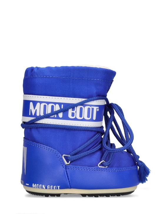 Moon Boot: Icon nylon ankle snow boots - Blue - kids-girls_0 | Luisa Via Roma