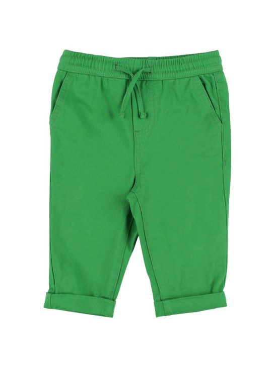 Stella Mccartney Kids: Pantalones de algodón jersey orgánico - Verde - kids-boys_0 | Luisa Via Roma