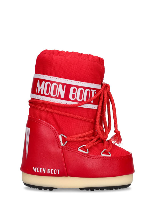 Moon Boot: 아이콘 나일론 스노우 부츠 - 레드 - kids-boys_0 | Luisa Via Roma