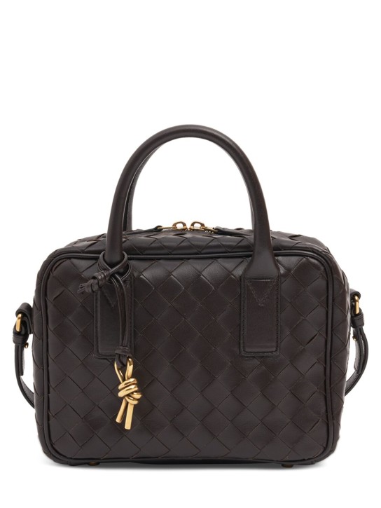 Bottega Veneta: Small Getaway leather top handle bag - Fondant - women_0 | Luisa Via Roma