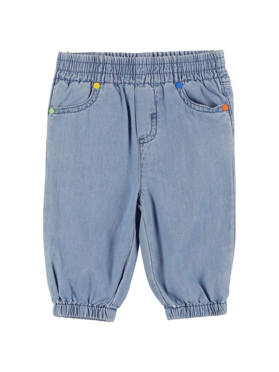 Stella Mccartney Kids: Pantalones de algodón orgánico - Azul Claro - kids-boys_0 | Luisa Via Roma