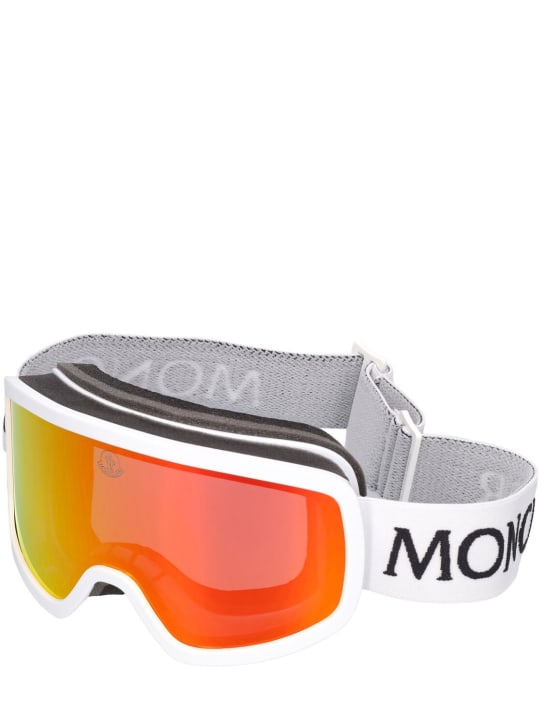 Moncler: Terrabeam ski goggles - Bianco/Rosso - women_1 | Luisa Via Roma