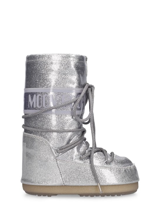 Moon Boot: Stivali da neve Icon in nylon - Argento - kids-girls_0 | Luisa Via Roma
