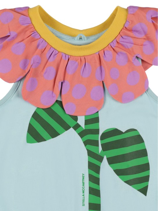 Stella Mccartney Kids: Organic cotton printed dress w/flounces - Multicolor - kids-girls_1 | Luisa Via Roma