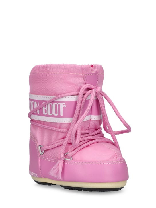 Moon Boot: Icon nylon ankle snow boots - Pink - kids-girls_1 | Luisa Via Roma