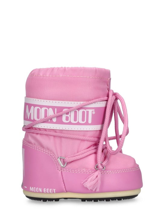 Moon Boot: Icon nylon ankle snow boots - Pink - kids-girls_0 | Luisa Via Roma