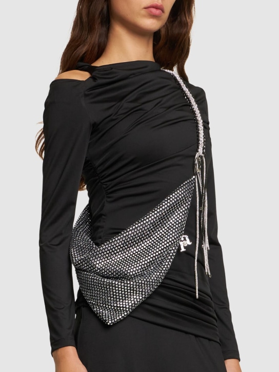 Rosantica: Large Vela crystal shoulder bag - Black - women_1 | Luisa Via Roma
