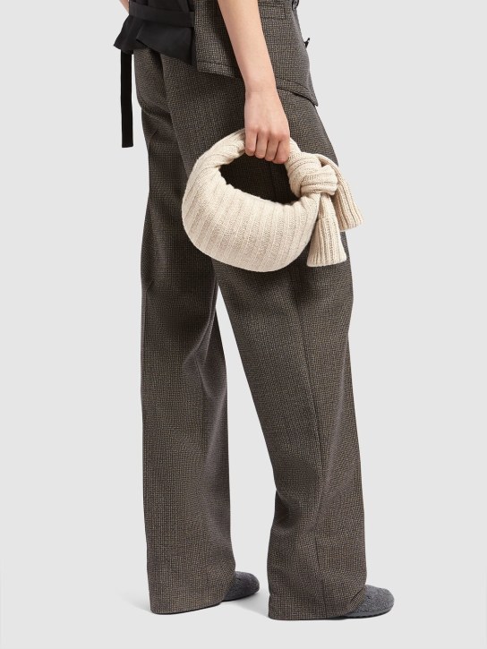 Bottega Veneta: Kleine Handtasche aus Wolle „Mini Jodie“ - Dune Melange - women_1 | Luisa Via Roma