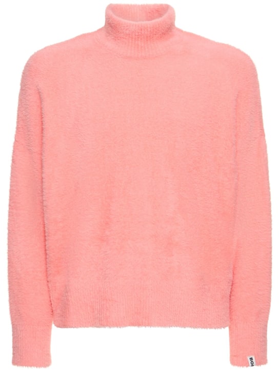Bonsai: Crop oversize knit turtleneck sweater - Peach - men_1 | Luisa Via Roma