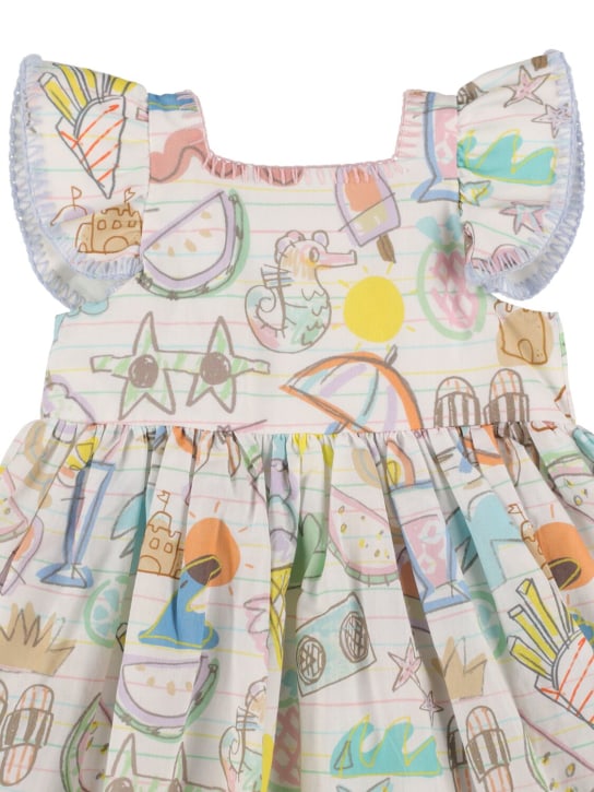 Stella Mccartney Kids: Vestido y cubre pañal de algodón orgánico - Marfil - kids-girls_1 | Luisa Via Roma