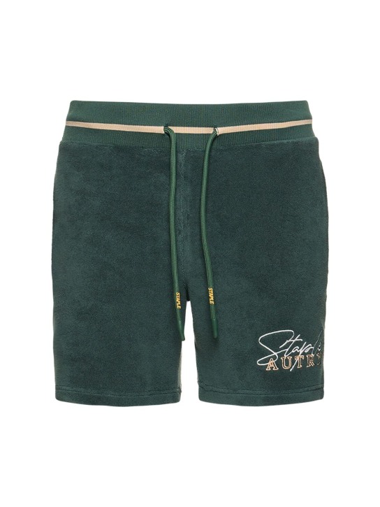 Autry: Shorts Staple in misto cotone - Verde - men_0 | Luisa Via Roma