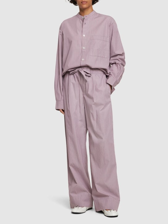 BIRKENSTOCK Tekla: Pantalon en coton à plis - Violet - women_1 | Luisa Via Roma