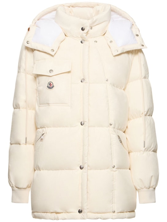 Moncler: Moncler Karakorum cotton down jacket - Natural White - women_0 | Luisa Via Roma