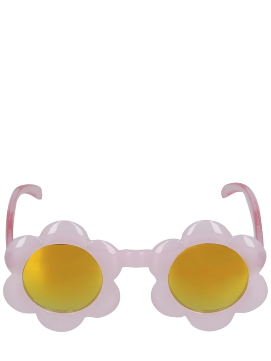 Molo: Flower polycarbonate sunglasses - Pink/Orange - kids-girls_0 | Luisa Via Roma