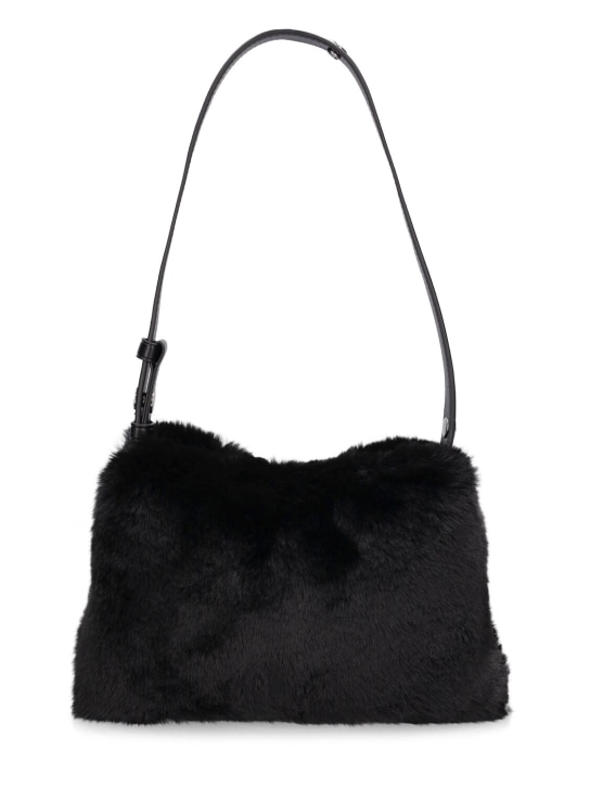 Simon Miller: Mini Puffin faux fur bag - Black - women_0 | Luisa Via Roma