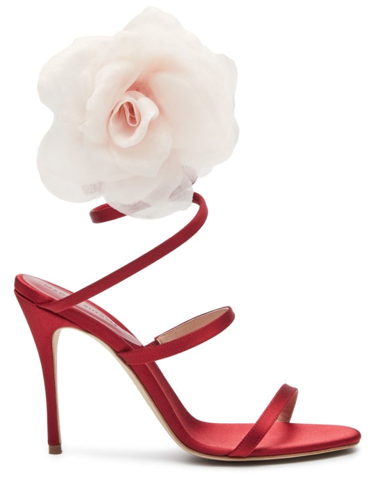Magda Butrym: 105mm Spiral satin sandals - Red - women_0 | Luisa Via Roma
