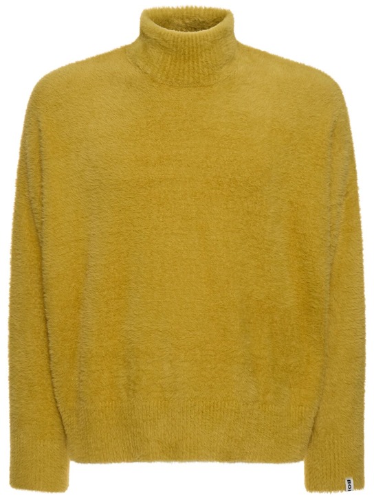 Bonsai: Crop oversize knit turtleneck sweater - Citronelle - men_0 | Luisa Via Roma