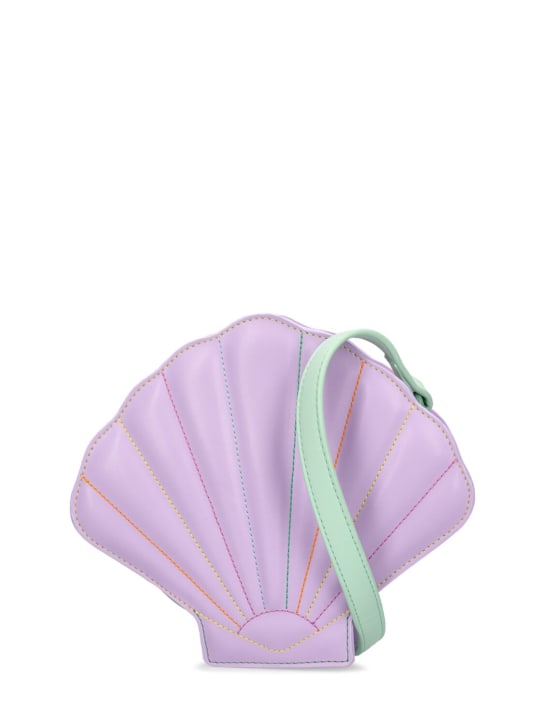 Stella Mccartney Kids: Seashell faux leather shoulder bag - Purple - kids-girls_0 | Luisa Via Roma