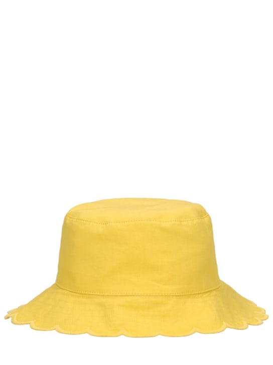 Stella Mccartney Kids: Organic cotton poplin hat - Yellow - kids-girls_0 | Luisa Via Roma