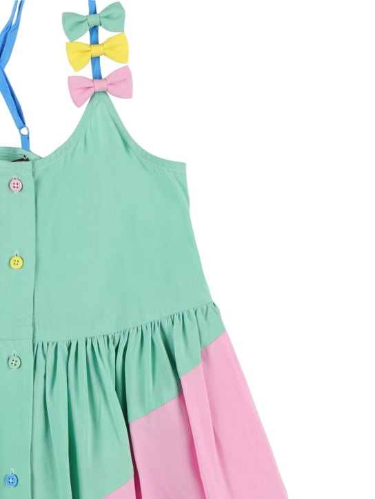 Stella Mccartney Kids: Viscose blend dress w/bows - Multicolor - kids-girls_1 | Luisa Via Roma