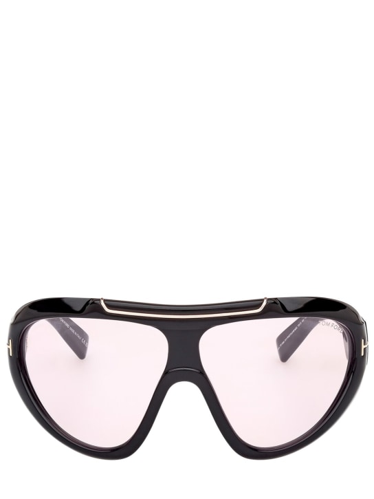 Tom Ford: Sonnenbrille mit Maske „Linden“ - Schwarz Violett - women_0 | Luisa Via Roma