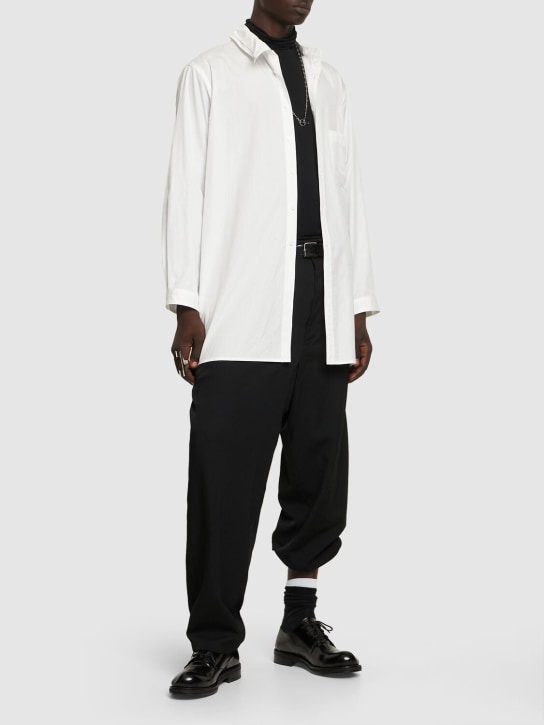Yohji Yamamoto: Camisa de algodón - Blanco - men_1 | Luisa Via Roma