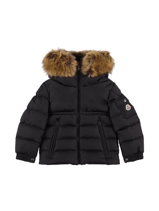 Moncler: New Byron nylon down jacket - Black - kids-girls_0 | Luisa Via Roma