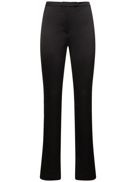 Alexander Wang: Logo tailored cotton blend leggings - Black - women_0 | Luisa Via Roma