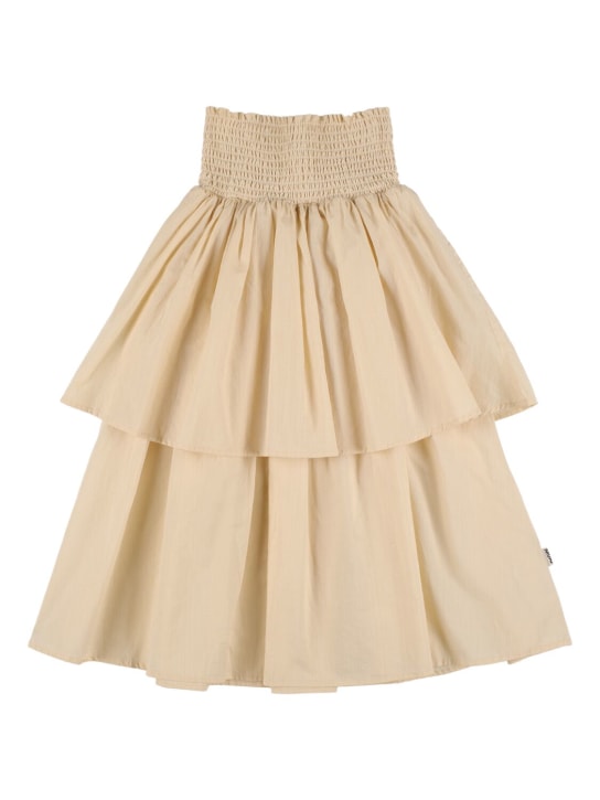 Molo: Cotton skirt - Off White - kids-girls_0 | Luisa Via Roma