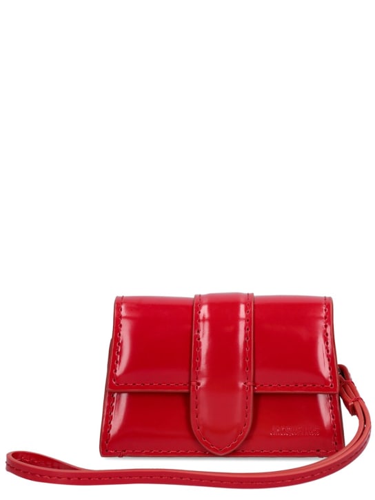 Jacquemus: Le Bambino leather AirPods holder - Red - women_0 | Luisa Via Roma