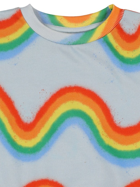 Molo: Rainbow print organic cotton sweatshirt - Multicolor - kids-girls_1 | Luisa Via Roma