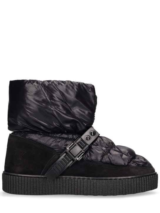 Khrisjoy: Nylon & leather snow boots - Black - kids-girls_0 | Luisa Via Roma