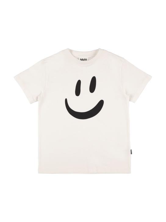Molo: Bedrucktes T-Shirt aus Bio-Baumwolljersey - Weiß - kids-girls_0 | Luisa Via Roma