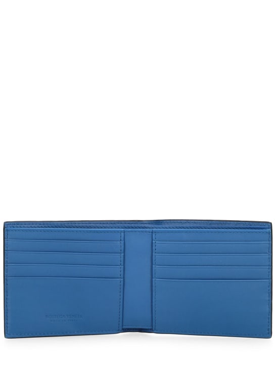 Bottega Veneta: Brieftasche aus Intrecciato-Leder - Ardoise/Blue - men_1 | Luisa Via Roma