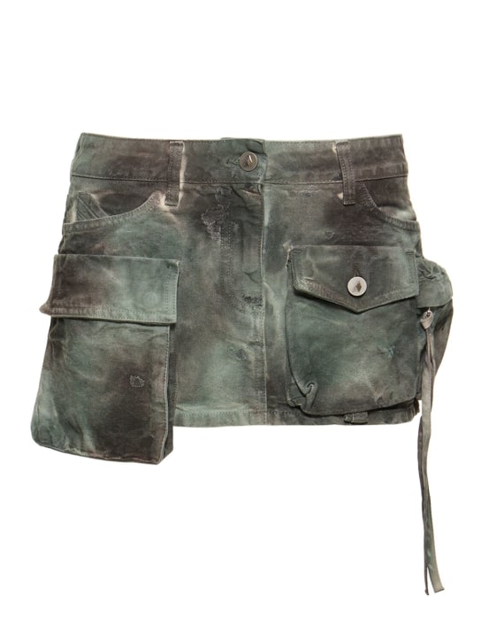 The Attico: Minifalda cargo de varios bolsillos - Multi/Verde - women_0 | Luisa Via Roma