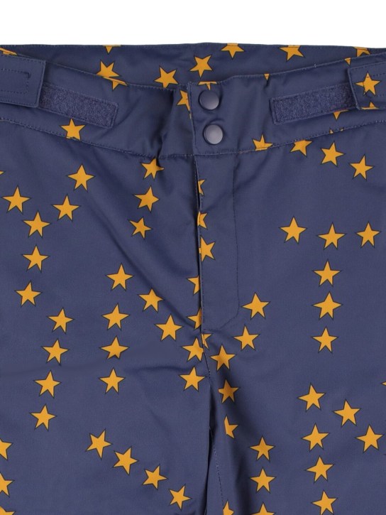 Tiny Cottons: Pantaloni sci imbottiti in nylon stampato - Navy - kids-boys_1 | Luisa Via Roma