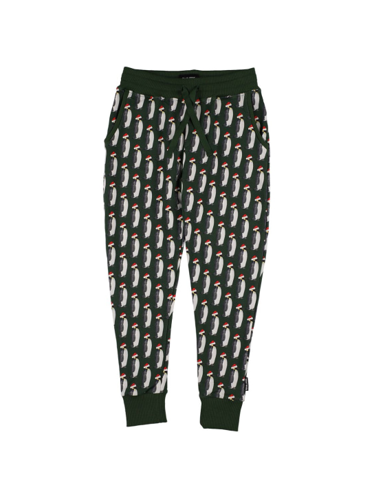 Snurk: Pantalones deportivos de algodón orgánico - Verde Oscuro - kids-boys_0 | Luisa Via Roma