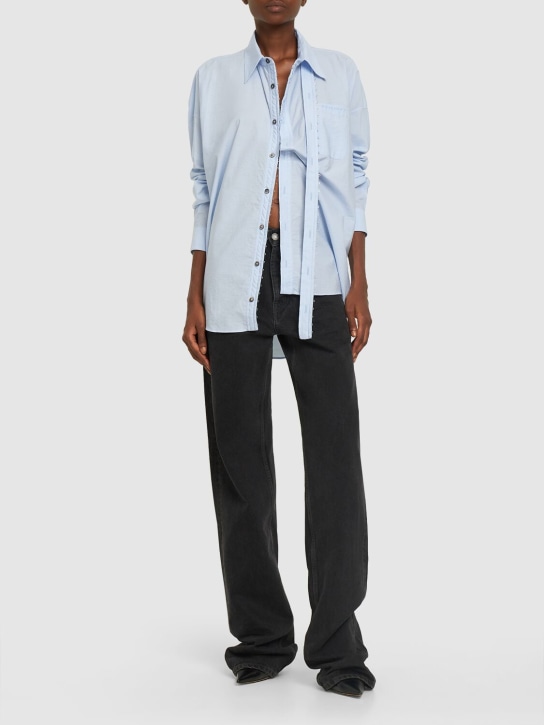 Y/PROJECT: Camicia regular fit in misto cotone - Celeste - women_1 | Luisa Via Roma